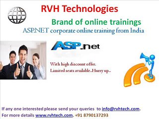 ASP.Net corporate online training from india|low fee