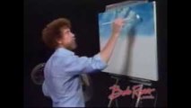 Bob Ross Painting Clouds