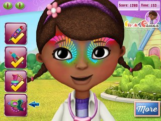 Doc Mcstuffins Face Painting — Disney McStuffins Game Video For KId Baby Videos Movie Game