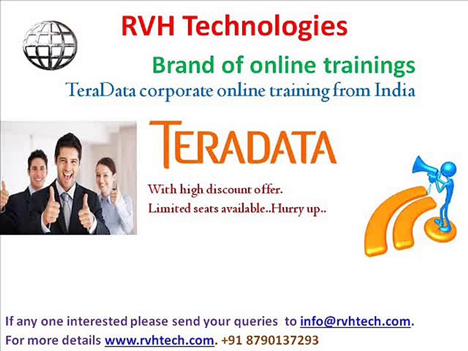 Teradata corporate online training from india|low fee
