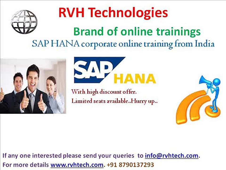 SAP HANA corporate online training from india|low fee