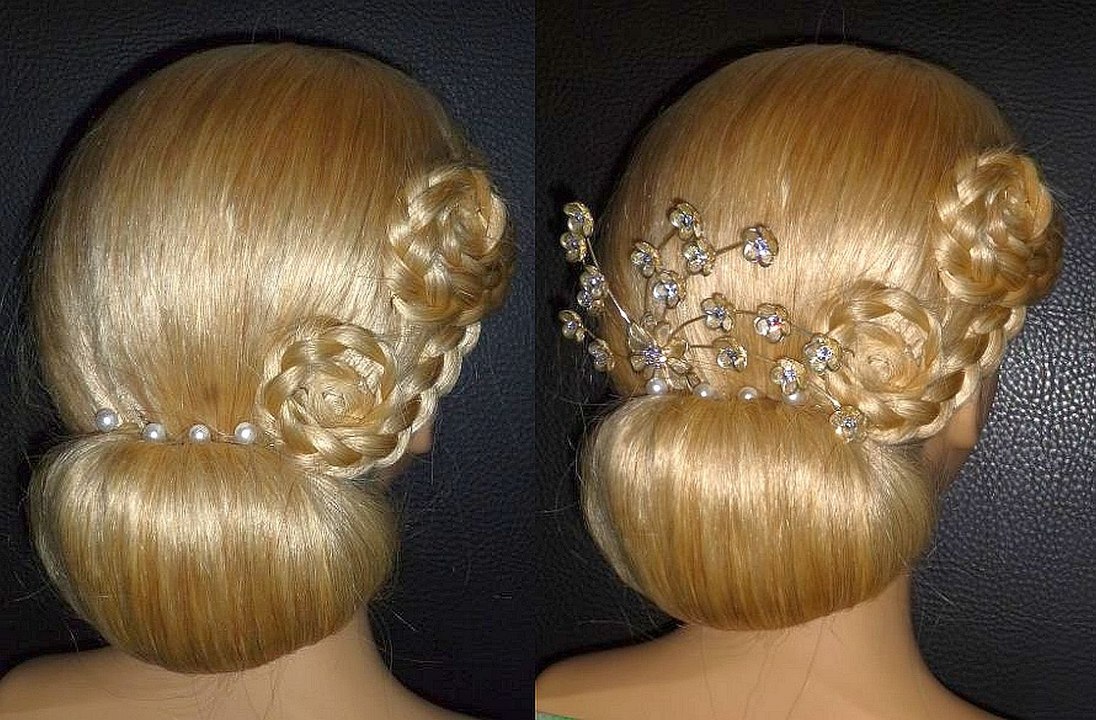 Donut Hair Bun Updo Hairstyle Tutorial