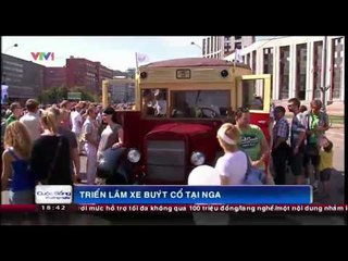 Triển lãm xe buýt cổ tại Nga