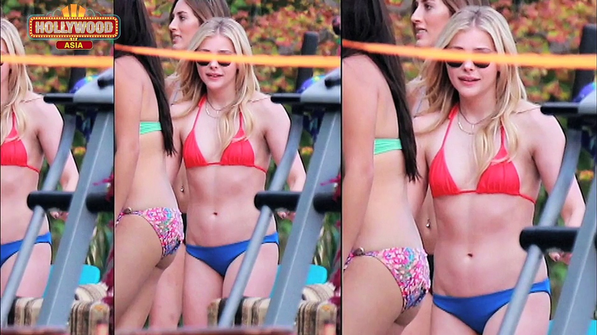 Chloe Grace Moretz STRIPS To Skimpy BIKINI Neighbors 2