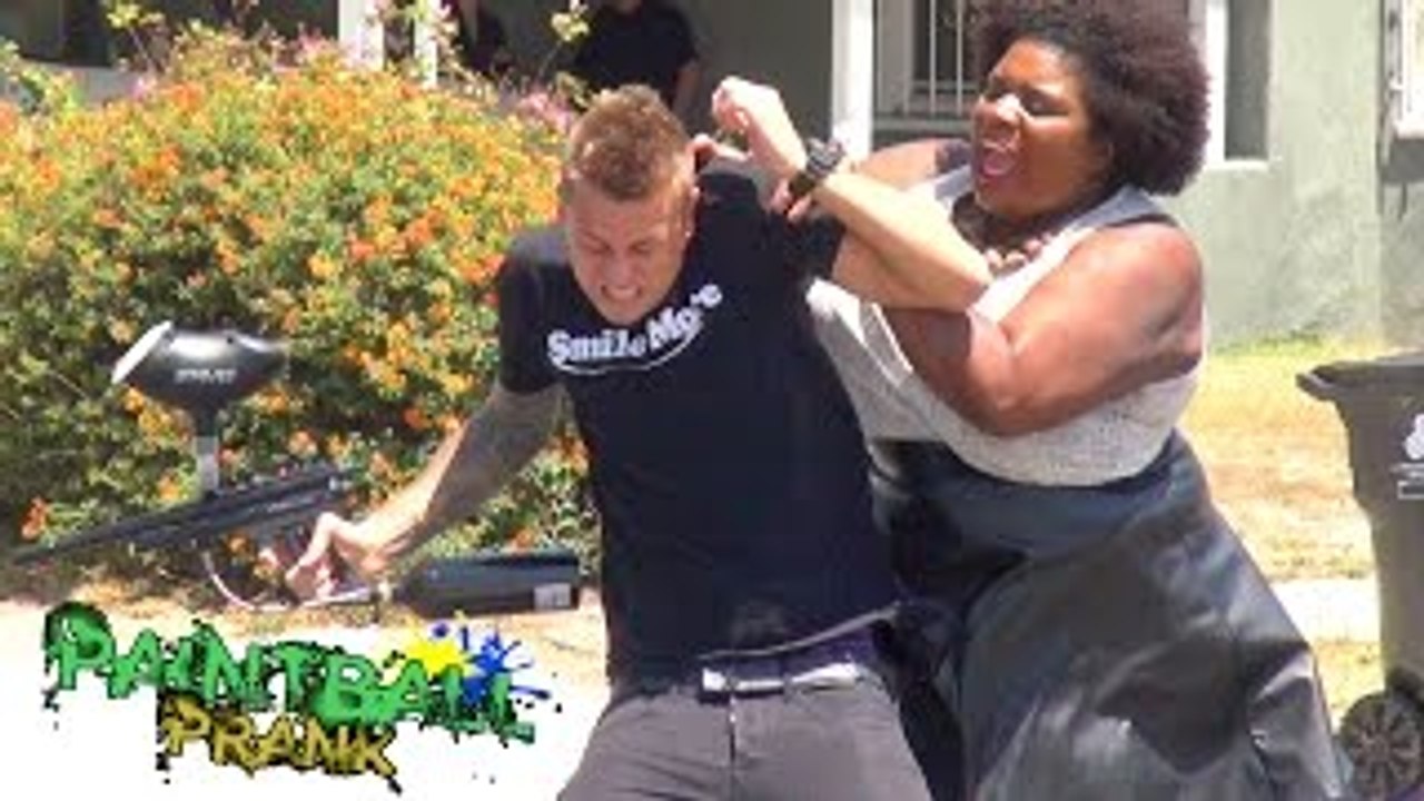 Crazy Public Paintball Prank REACTION!!!