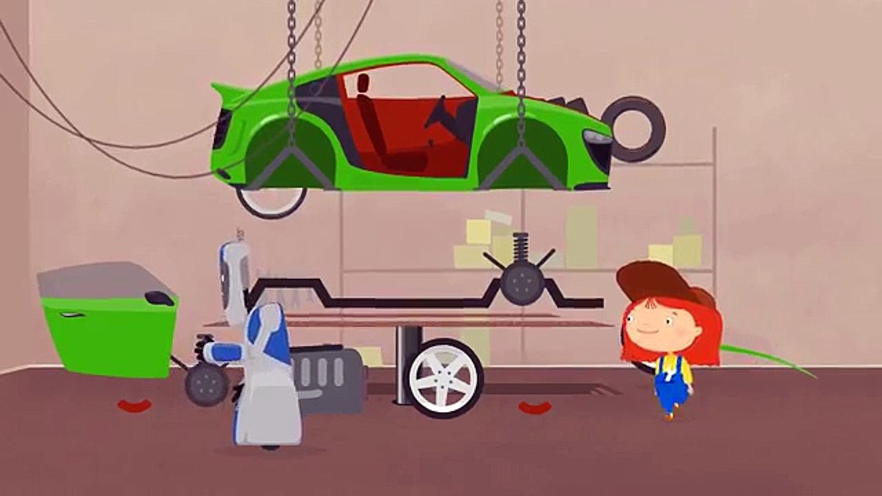 Doc McWheelie ROBOT BREAKS Car! Car Doctor Repair Mechanics - Children's Cartoons