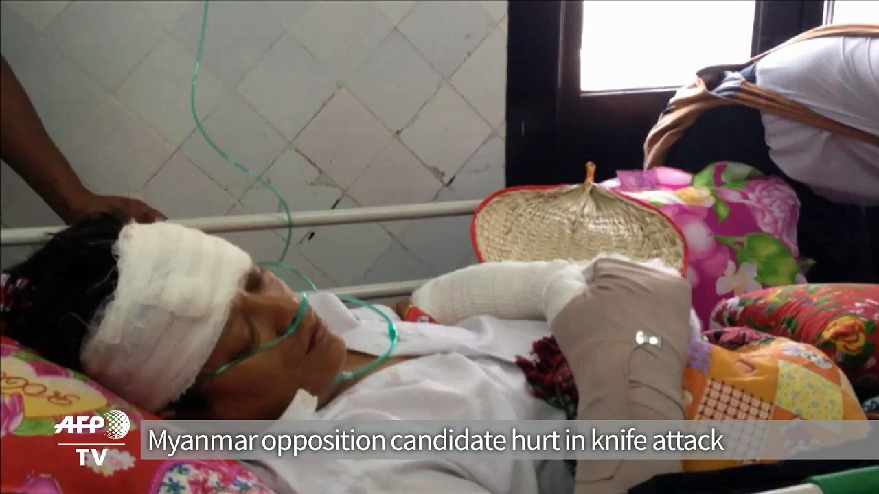Myanmar opposition candidate hurt in knife attack on rally