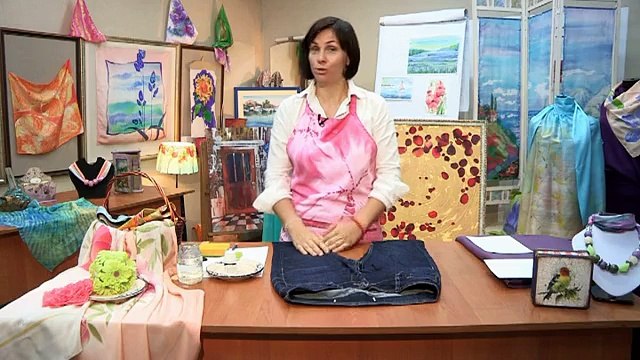 Как украсить джинсы принтом