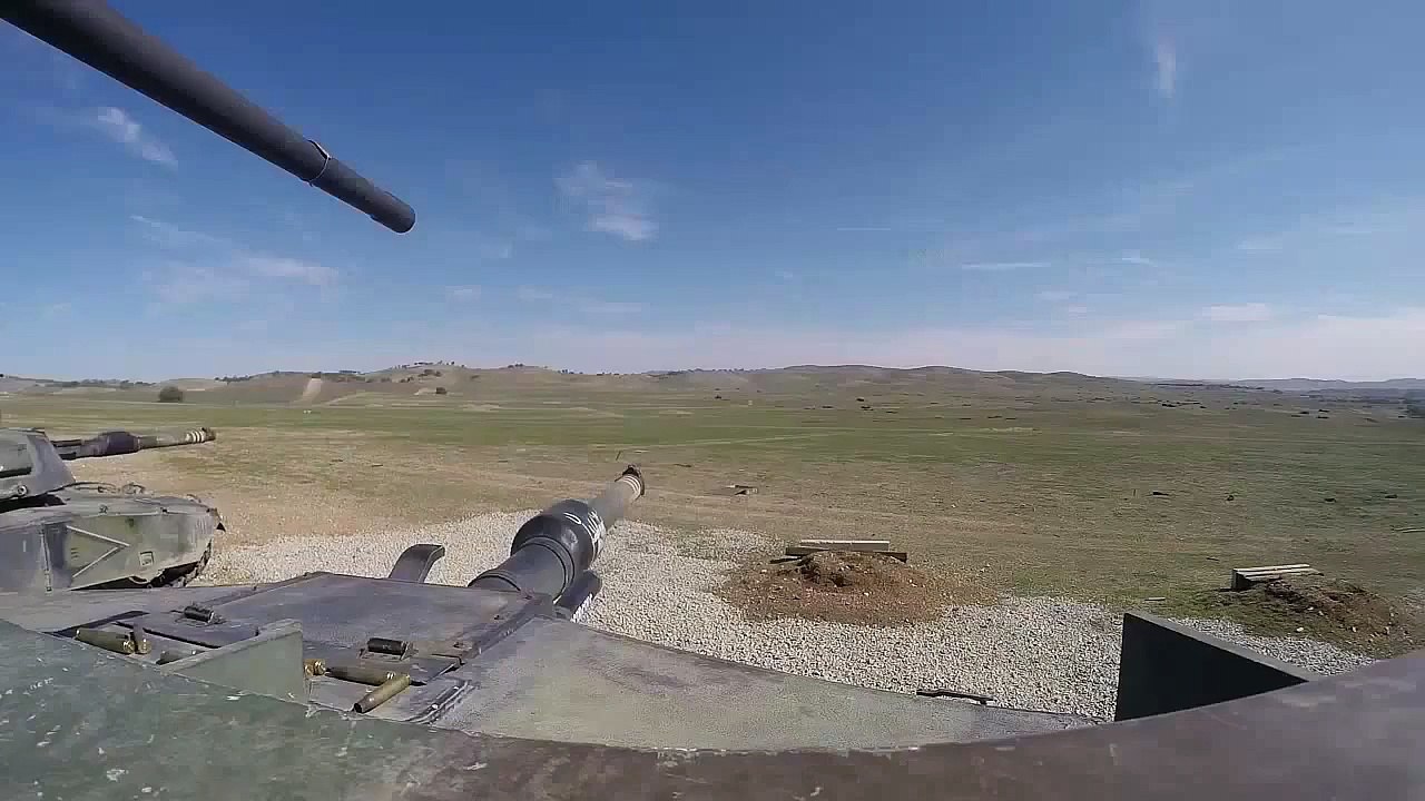 M1A1 Abrams Tanks Live Fire Range