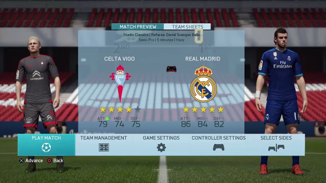 FIFA 16 : Liga BBVA Celta Vigo Vs Real Madrid