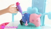 Pig George e Peppa Pig Tomam Vacina na Doutora Barbie Isabela Novelinha ToyToysBrasil em P
