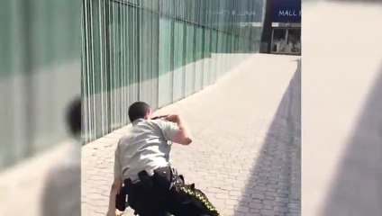 BMX Kids Fight Security Guards  Mall Cop Fail