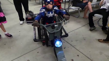 Caring father makes for his son amazing wheelchair costumes