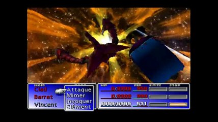 Final Fantasy 7 Ruby Weapon defeat solo character no button and quad KOTR