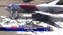 AERIAL FOOTAGE- PLANE FIRE at FORT LAUDERDALE HOLLYWOOD INTERNATIONAL AIRPORT IN FLORIDA