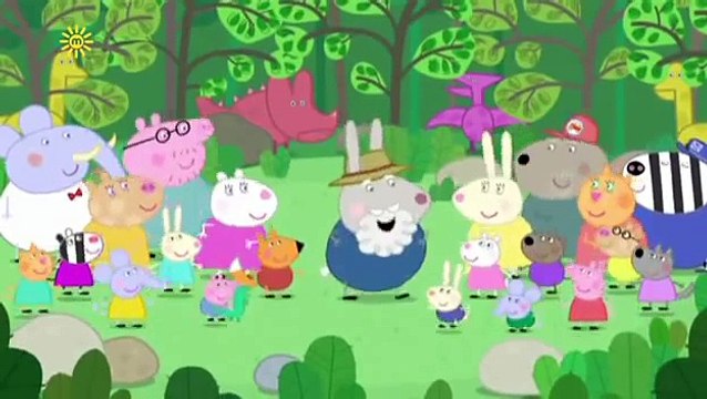 Peppa Pig Grampy Rabbits Dinosaur Park Episode 16 (English)