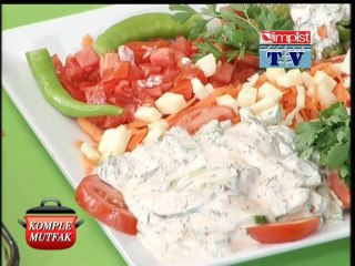 PATLICAN EZMELİ BİBERLİ DERE OTLU YOĞURTLU SALATA