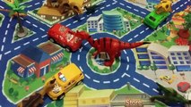 Dinosaurs Cartoons for Children | Dinosaurs In City Destroying Cars Dinosaurs Cartoons for