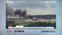 Les images impressionnantes d'un avion en flammes en Floride