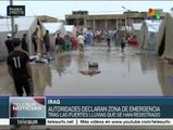 Irak: fuertes lluvias afectan campos de refugiados en Bagadad