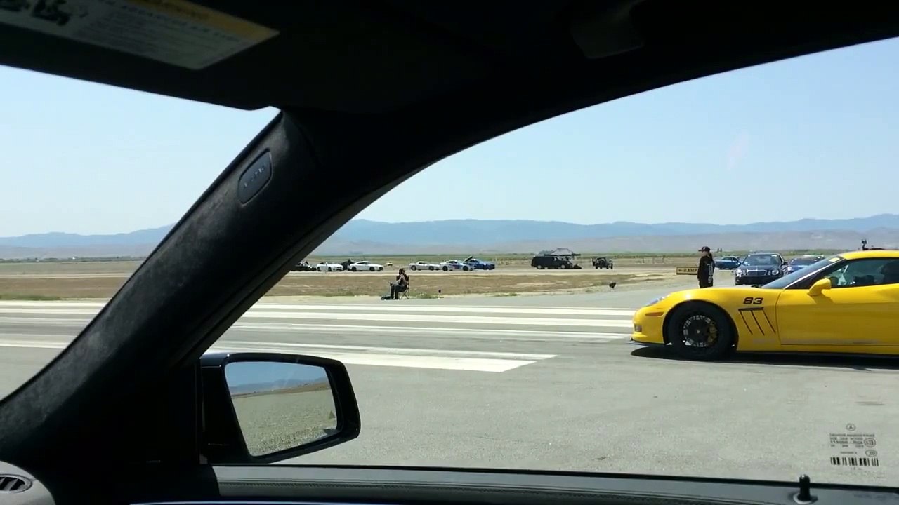 Airstrip Attack 5 - 2013 E63 AMG vs 2006 C6 Corvette (from