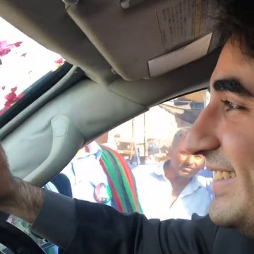 Bakhtawar Bhutto Zardari and Bilawal Bhutto Zardari on way home after landing 30/10/15