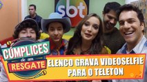 Manuela E Seus Amigos nos bastidores do Teleton