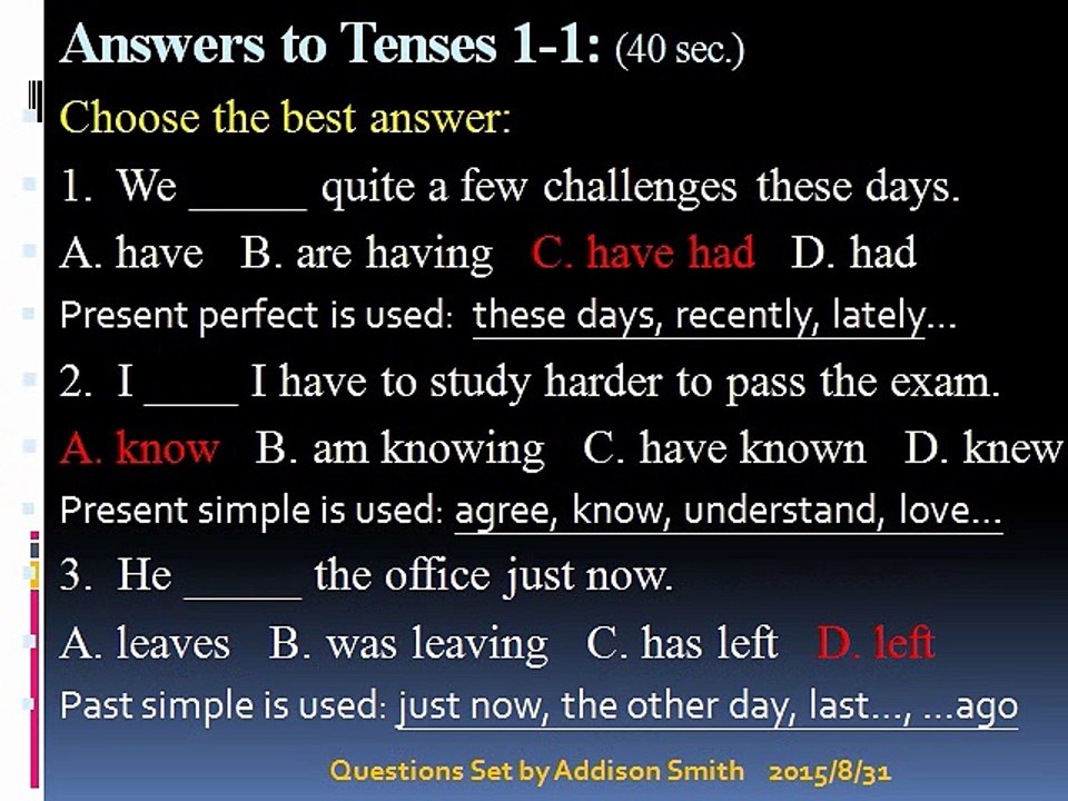 Tenses 1-1
