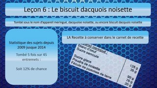 CAP Pâtisserie - Leçon 6 : Le biscuit dacquois noisette
