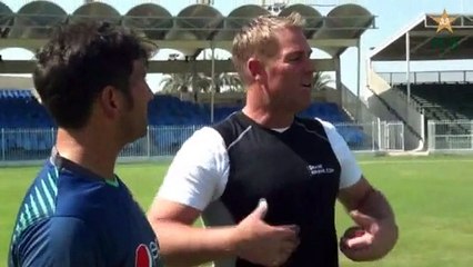 Yasir in session with Shane Warne