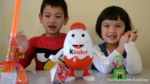 Giant Kinder Surprise Egg Man, Gumball Machine, Giant Lollipop Surprise Eggs Toys unboxing