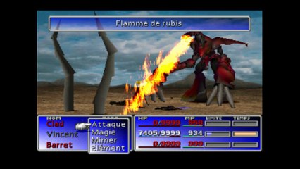 Final Fantasy 7 - Ruby Weapon defeat solo character no button no summon