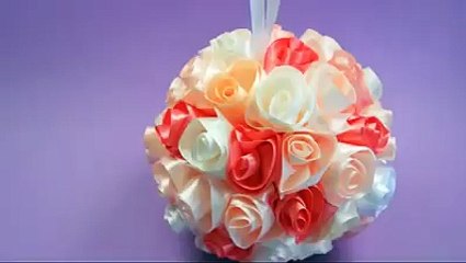 handmade simplest ribbon flowers