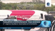 Testimonios de pasajeros con destino a Caracas del avión incendiado en EE UU