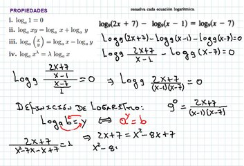 PROPIEDADES DE LOS LOGARITMOS