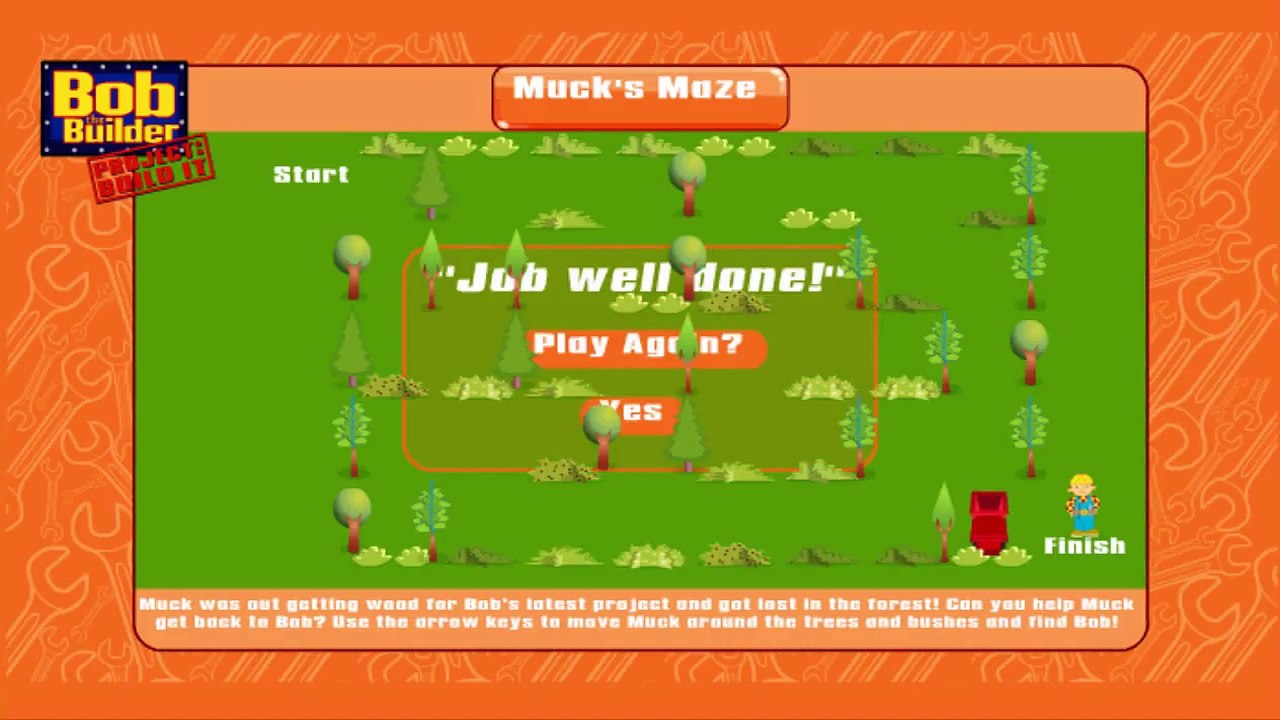 Bob the Builder Mucks Maze Animation Sprout PBS Kids Game Play Walkthrough