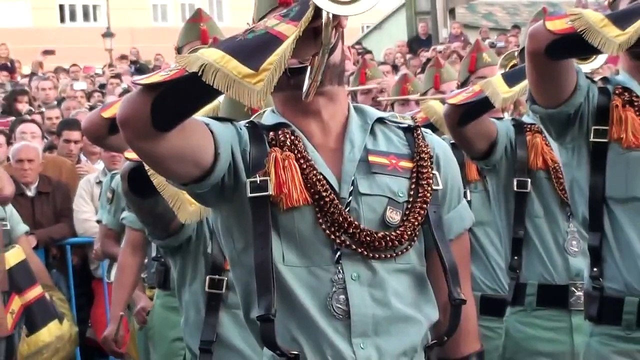LA LEGIÓN, SEMANA SANTA MÁLAGA 2012, HIMNO DE ESPAÑA ANTE EL CRISTO DE LA BUENA MUERTE