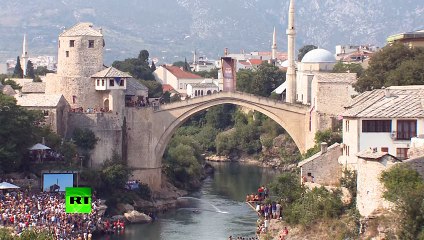 Somersaults & Whirlpools- World’s best cliff divers compete in Bosnia