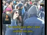 Estudiantes encaran a encapuchados que quieren hacer disturbios nota Tele13 Tarde