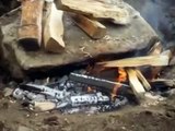 Fire-setting to break up Rock