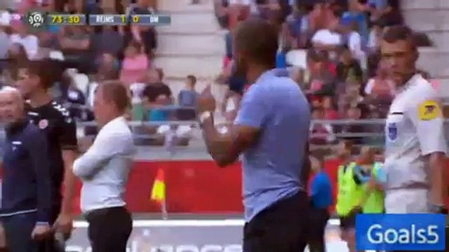Jacques Alaixys Romao RED CARD Reims 1 - 0 Marseille Ligue 1 16-8-2015