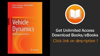 Vehicle Dynamics Modeling And Simulation EBOOK (PDF) REVIEW