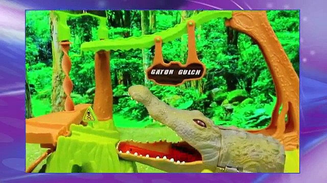 Adventure Wheels Gator Gulch Jungle Raceway Track Play Set Toy Review Riding in the Alligator Jaws