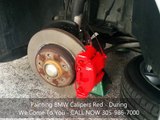 PAINT PORSCHE CAYENNE CALIPERS RED PRO SERVICE - Red Brake Caliper Painting Mobile Service Miami