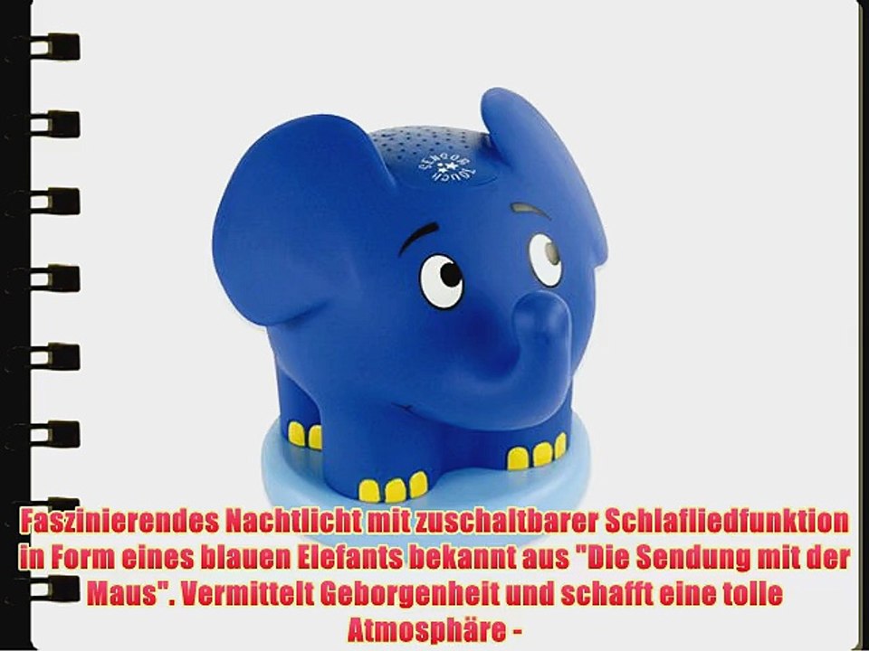 ANSMANN 1800-0015 Sternenlicht Elefant Einschlafhilfe Himmel Projektor Nachtlicht Sendung mit