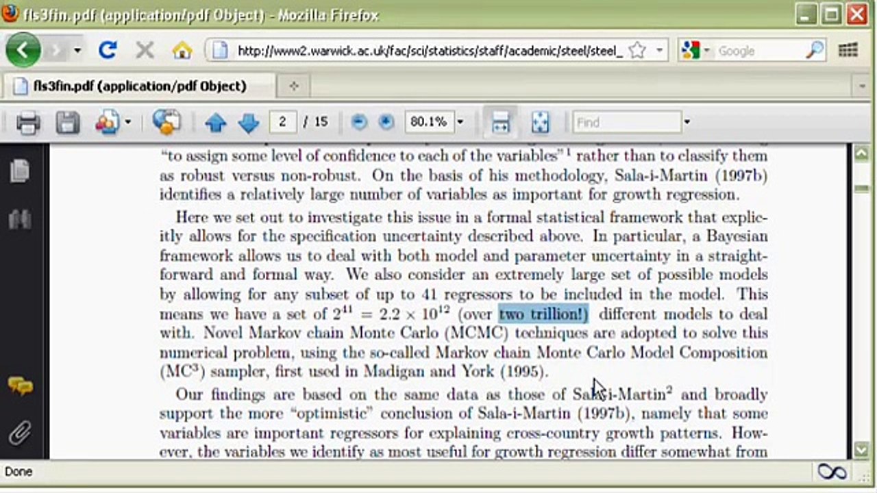 Tutorial: Bayesian Model Averaging in R with BMS