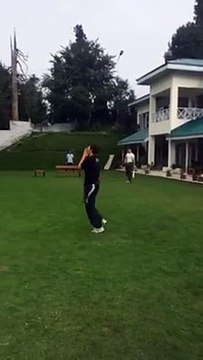 Imran Khan Playing Cricket With His Sons in Bani Gala
