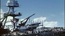 USS Nevada refloated at Pearl Harbor, Hawaii. HD Stock Footage
