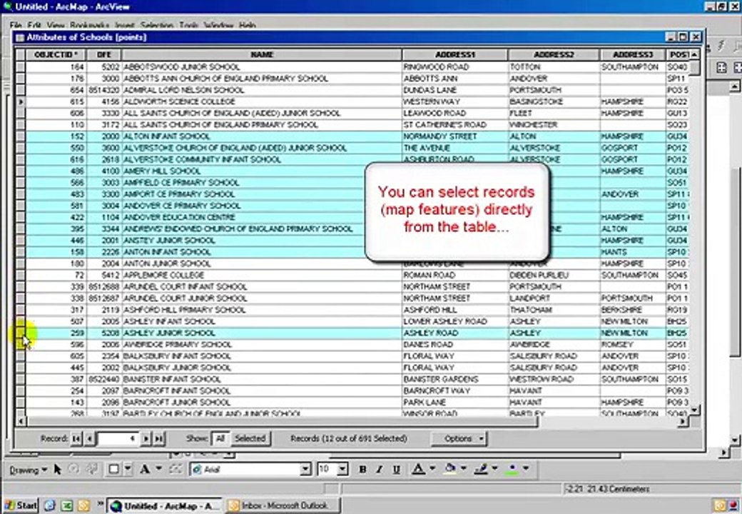 GIS Attribute tables introduction (ArcMap)
