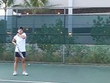 Tennis Lesson:  Backhand Slice with One hand